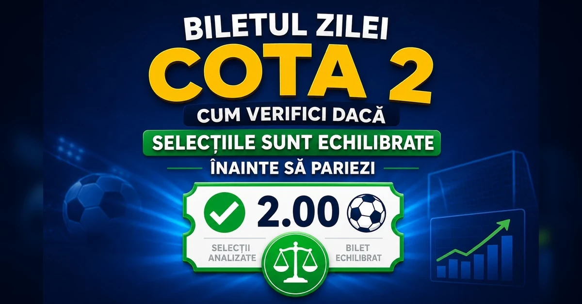 Biletul zilei cota 2: cum verifici selecțiile înainte să pariezi